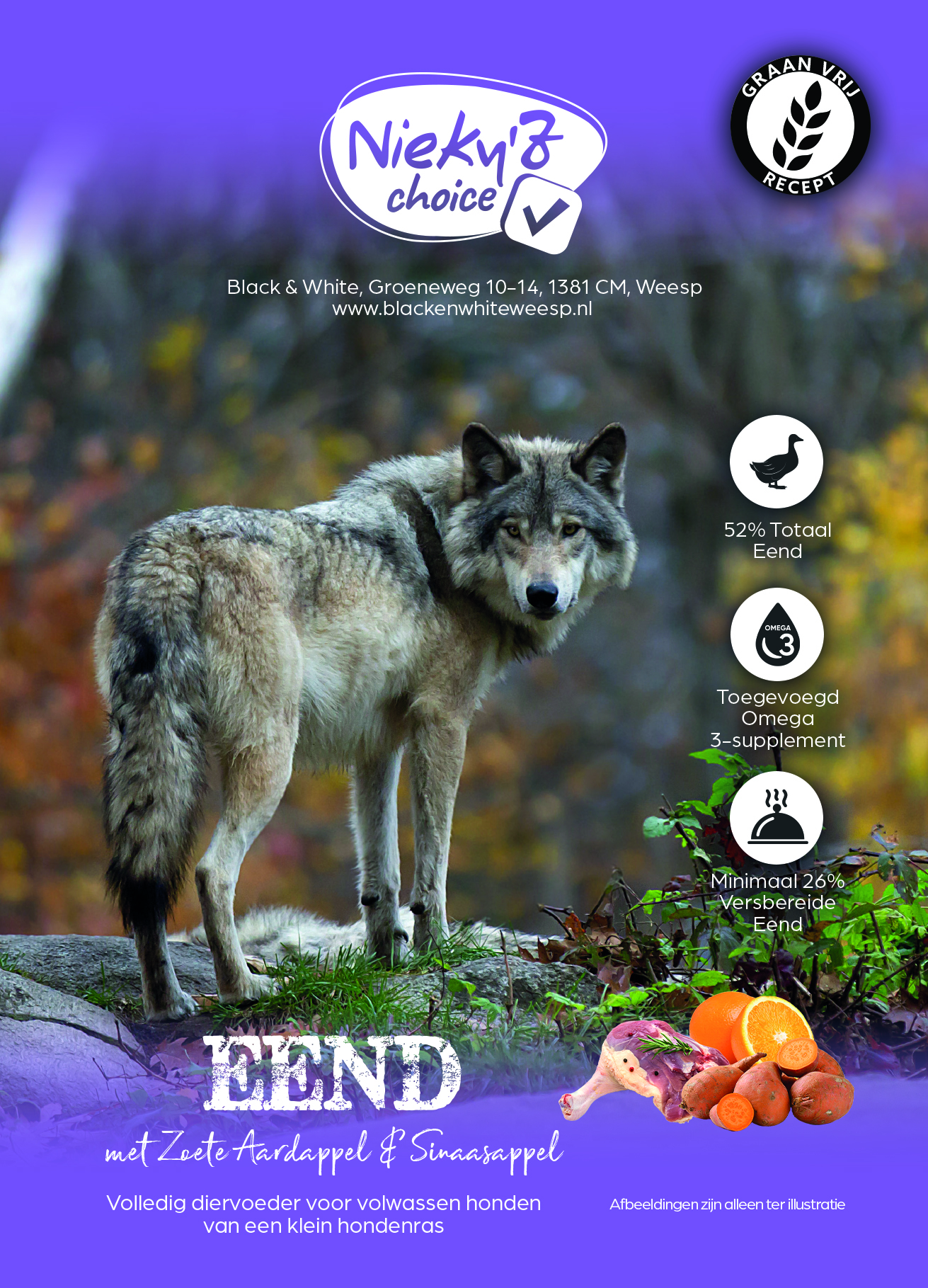 NIEKY'Z CHOICE GRAANVRIJ 50 EEND SMALL BREED
