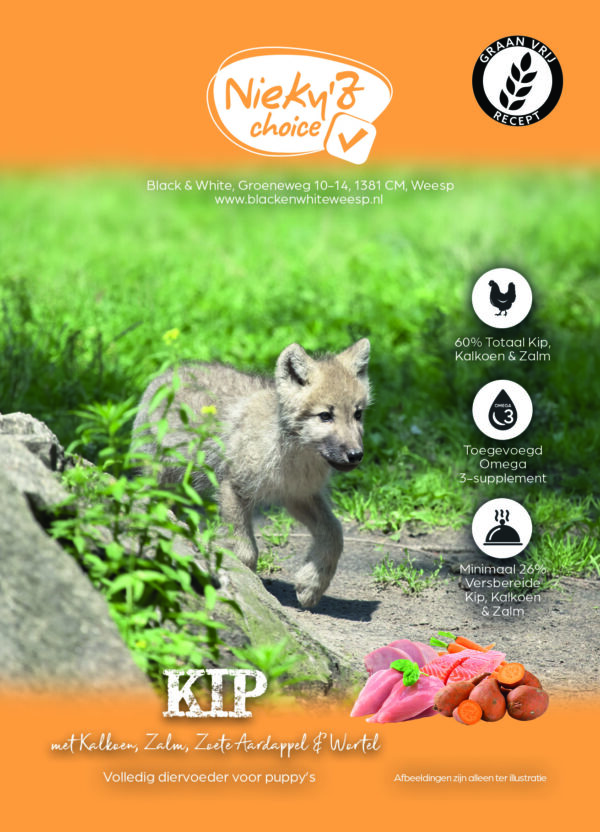 NIEKY'Z CHOICE GRAANVRIJ 50  PUPPY KIP/KALKOEN/ZALM