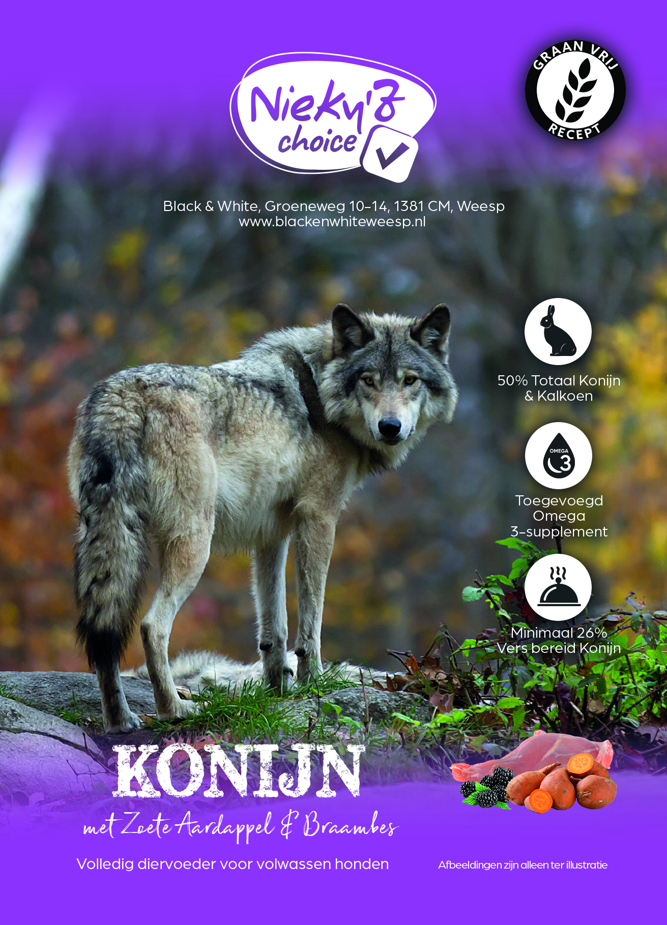 NIEKY'Z CHOICE GRAANVRIJ 50 KONIJN