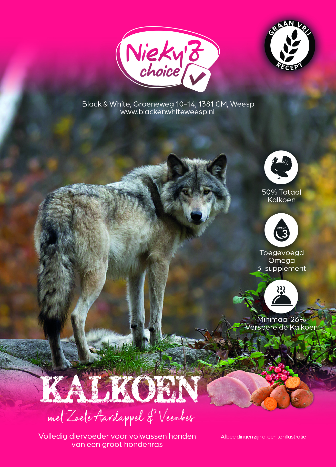 NIEKY'Z CHOICE GRAANVRIJ 50 KALKOEN LARGE BREED