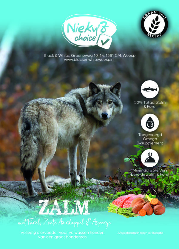NIEKY'Z CHOICE GRAANVRIJ 50 ZALM LARGE BREED