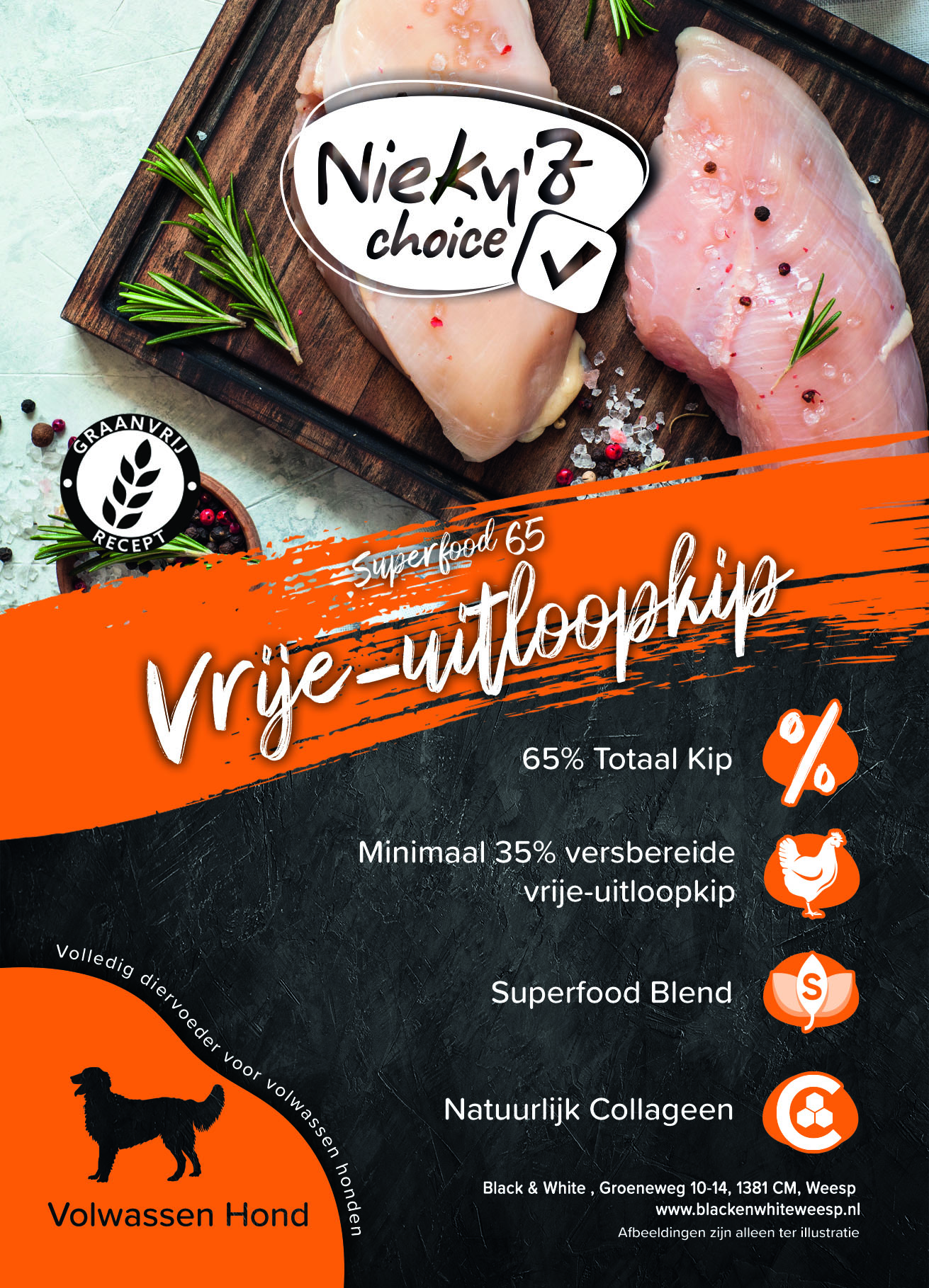 NIEKY'Z CHOICE SUPERFOOD 65 VRIJE-UITLOOP KIP