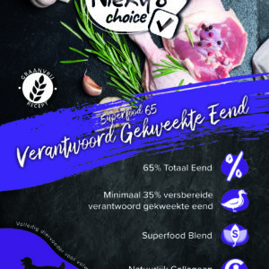 NIEKY'Z CHOICE SUPERFOOD 65 VERANTWOORD GEKWEEKTE EEND