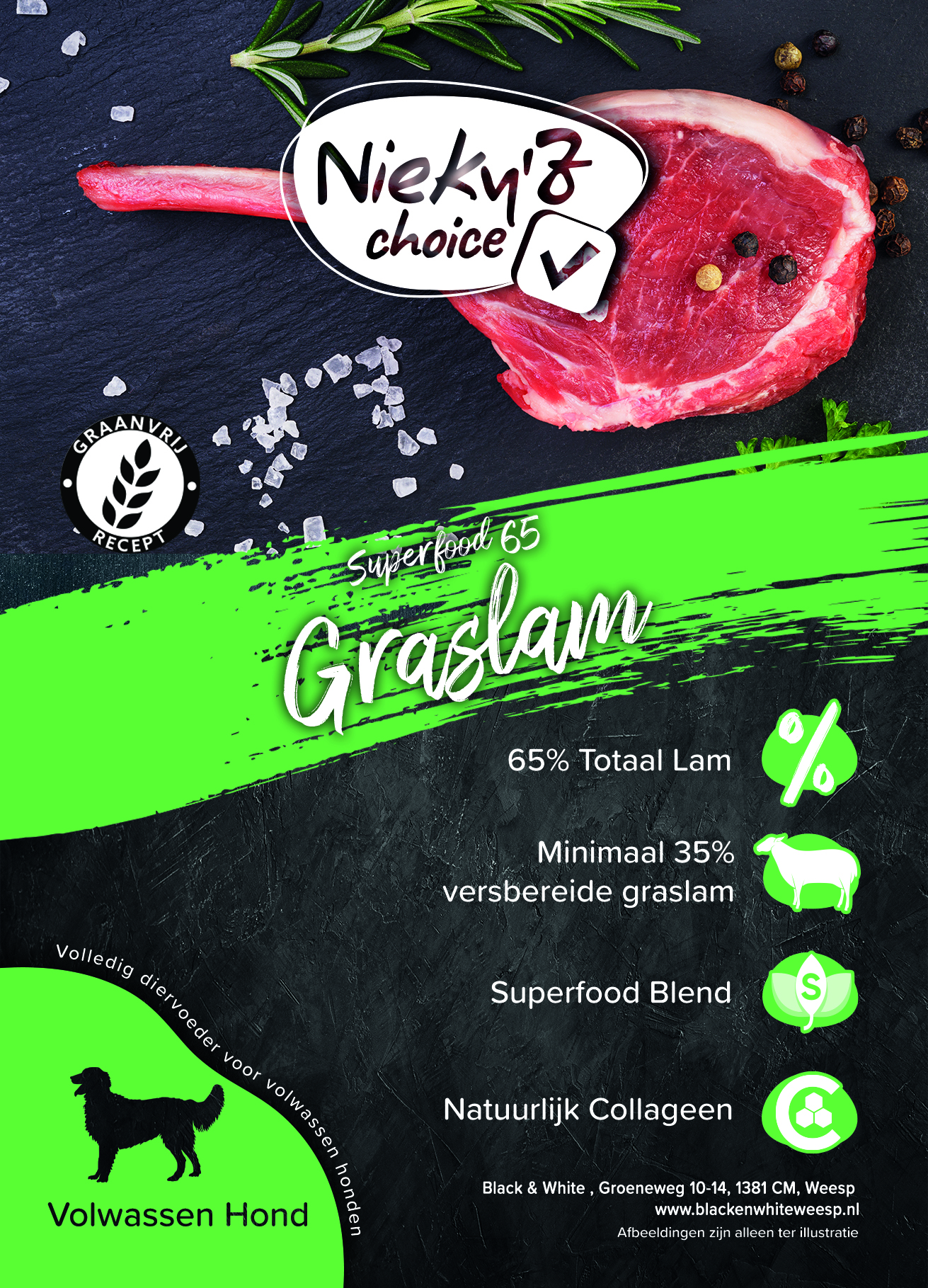 NIEKY'Z CHOICE SUPERFOOD 65 GRASLAM