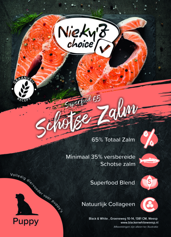 NIEKY'Z CHOICE SUPERFOOD 65 SCHOTSE ZALM PUPPY