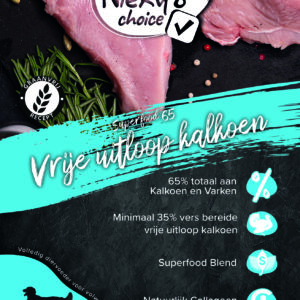 NIEKY'Z CHOICE SUPERFOOD 65 VRIJE-UITLOOP KALKOEN