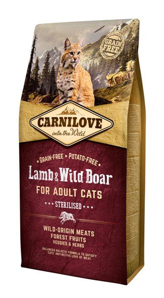 CARNILOVE CAT LAMB & WILD BOAR STERILIZED