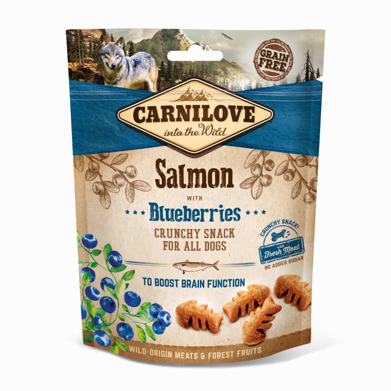 CARNILOVE CRUNCHY SNACK SALMON & BLUEBERRIES