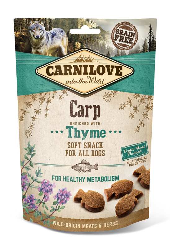 CARNILOVE SOFT SNACK CARP & THYME