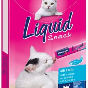 VITAKRAFT KAT LIQUID SNACK ZALM & OMEGA 3