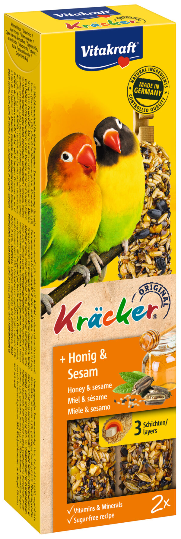 VITAKRAFT KRÄCKER AGAPORNIS HONING & SESAM