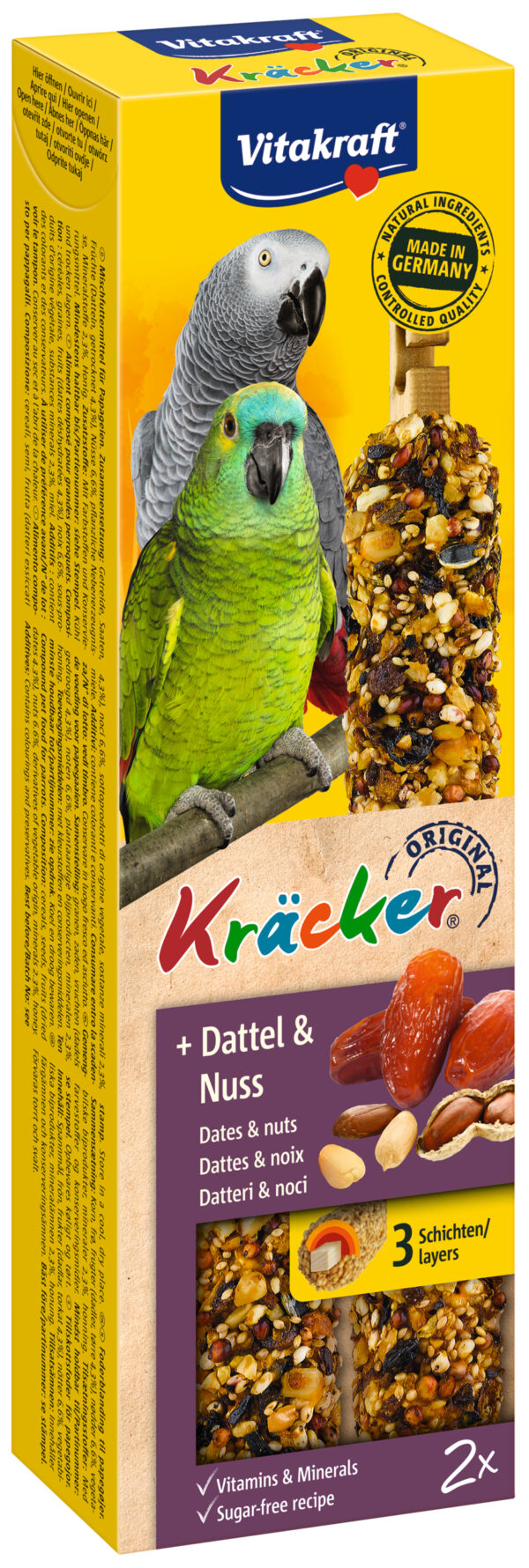 VITAKRAFT KRÄCKER PAPEGAAI DADEL & NOOT