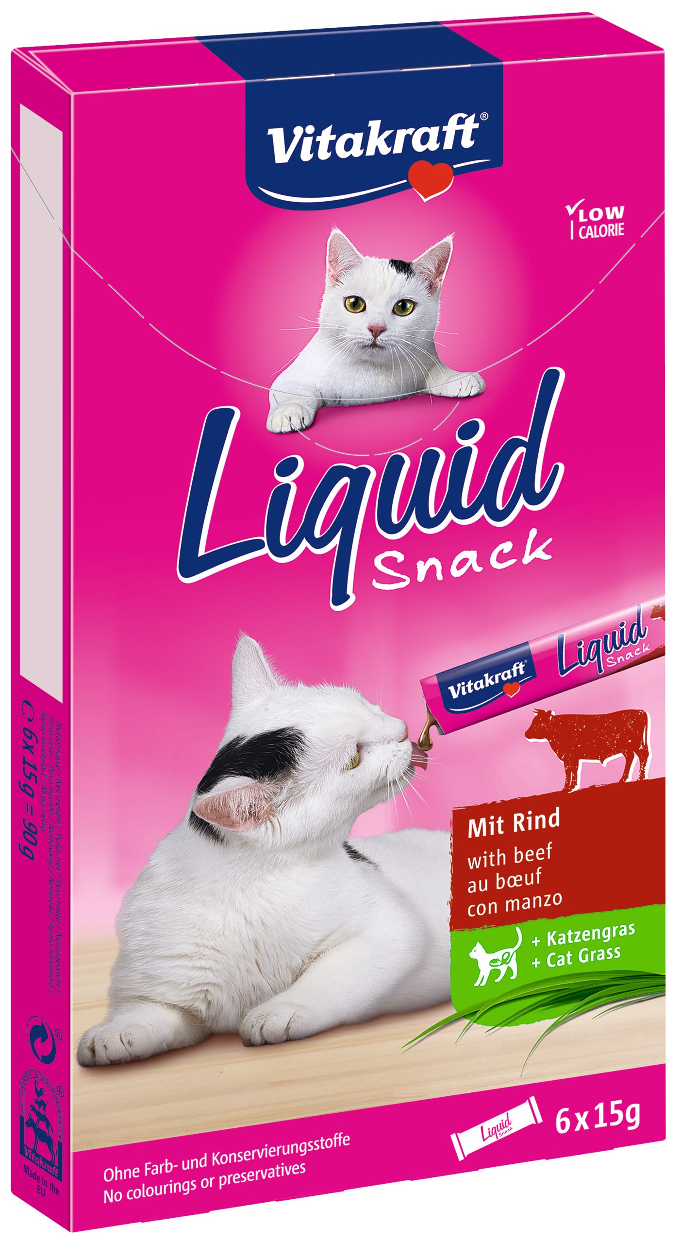 VITAKRAFT KAT LIQUID SNACK RUNDVLEES & INULINE