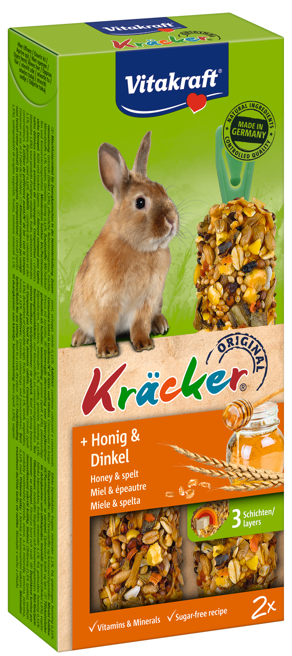 VITAKRAFT KRÄCKER KONIJN HONING & SPELT