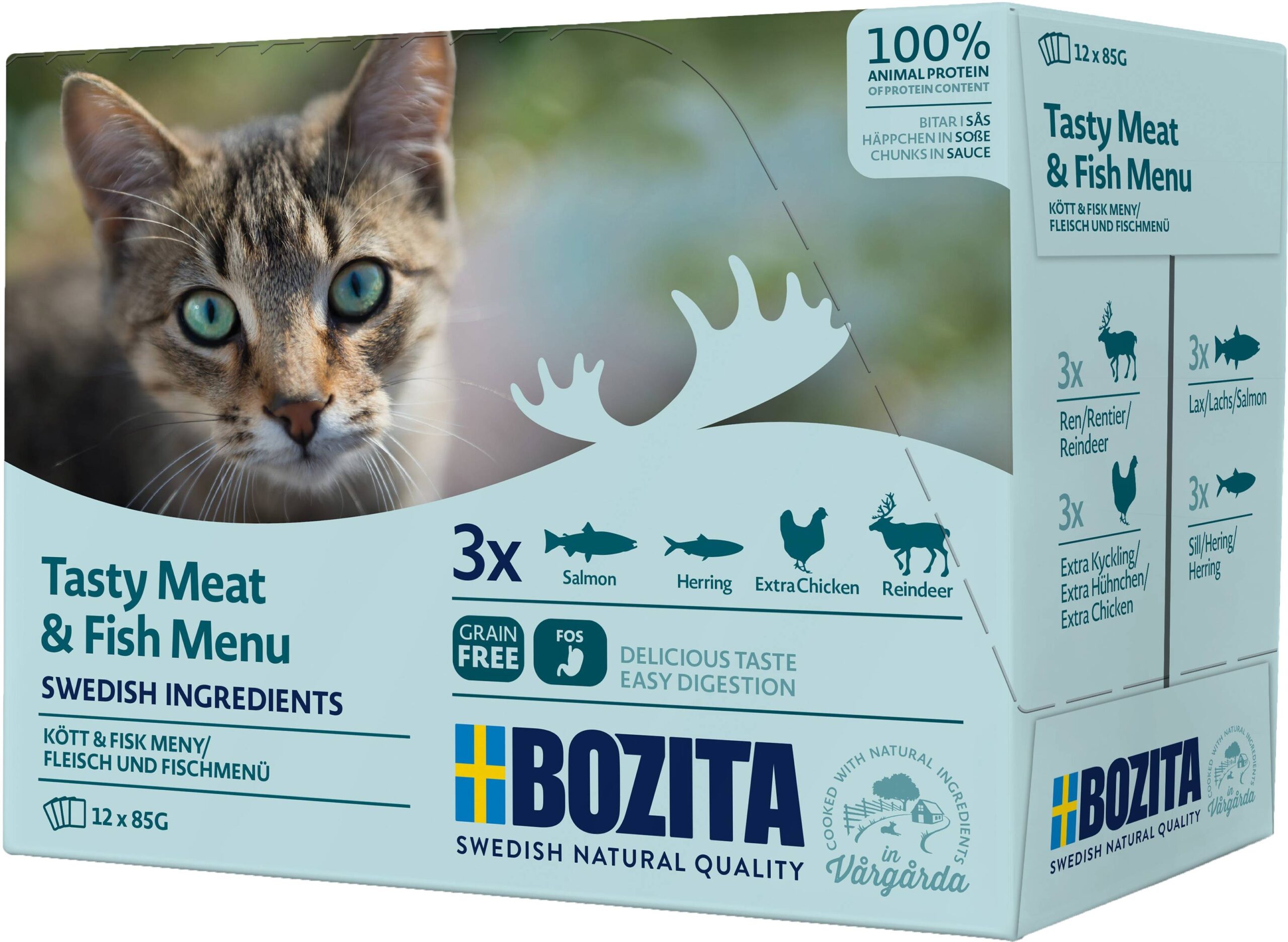 BOZITA FELINE POUCH MULTIBOX MEAT & FISH