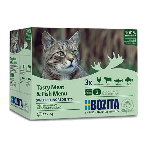 BOZTTA FELINE POUCH  JELLY  MULTIBOX MEAT & FISH