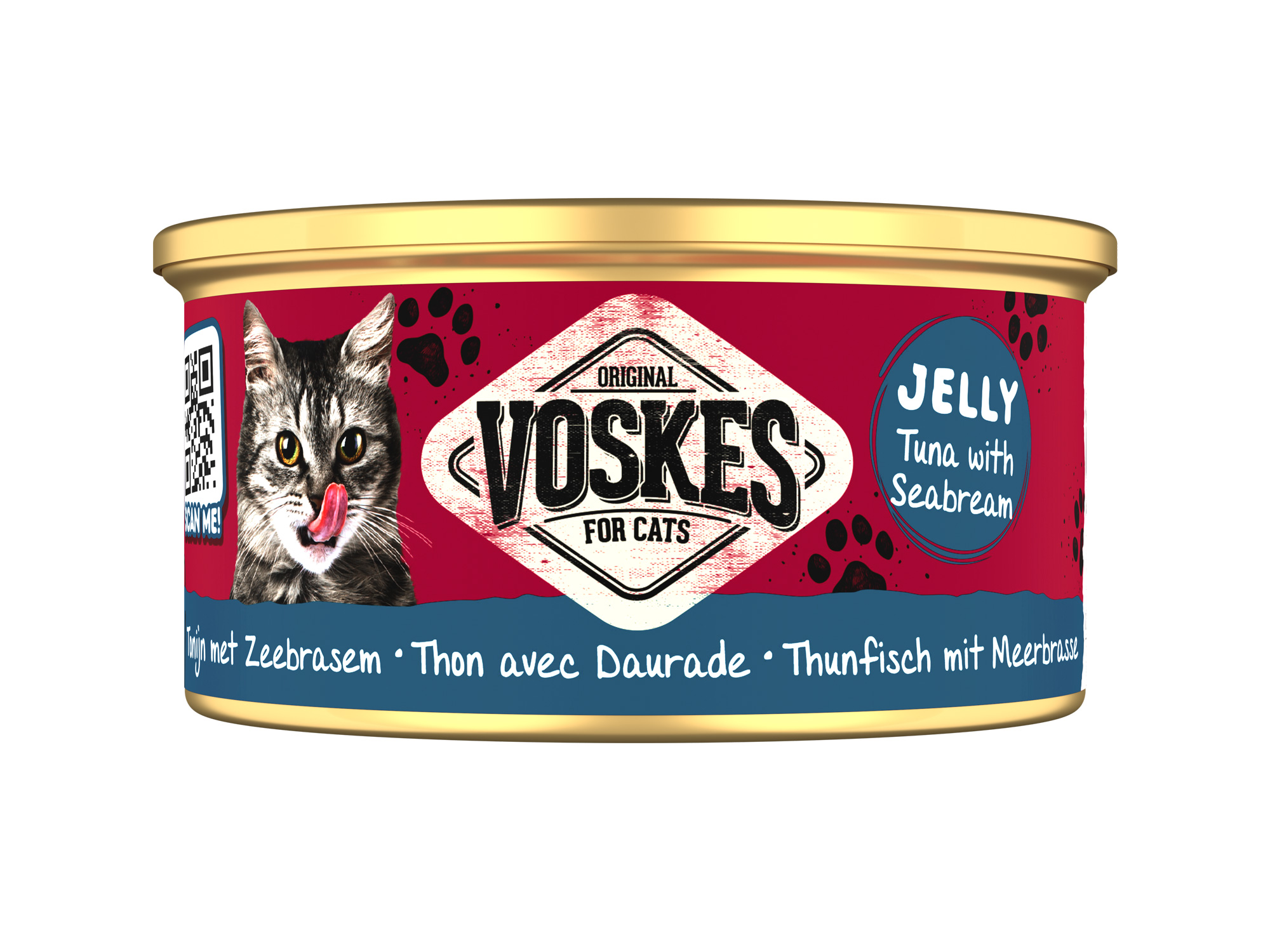 VOSKES GELEI TONIJN MET ZEEBRASEM 85 GRAM