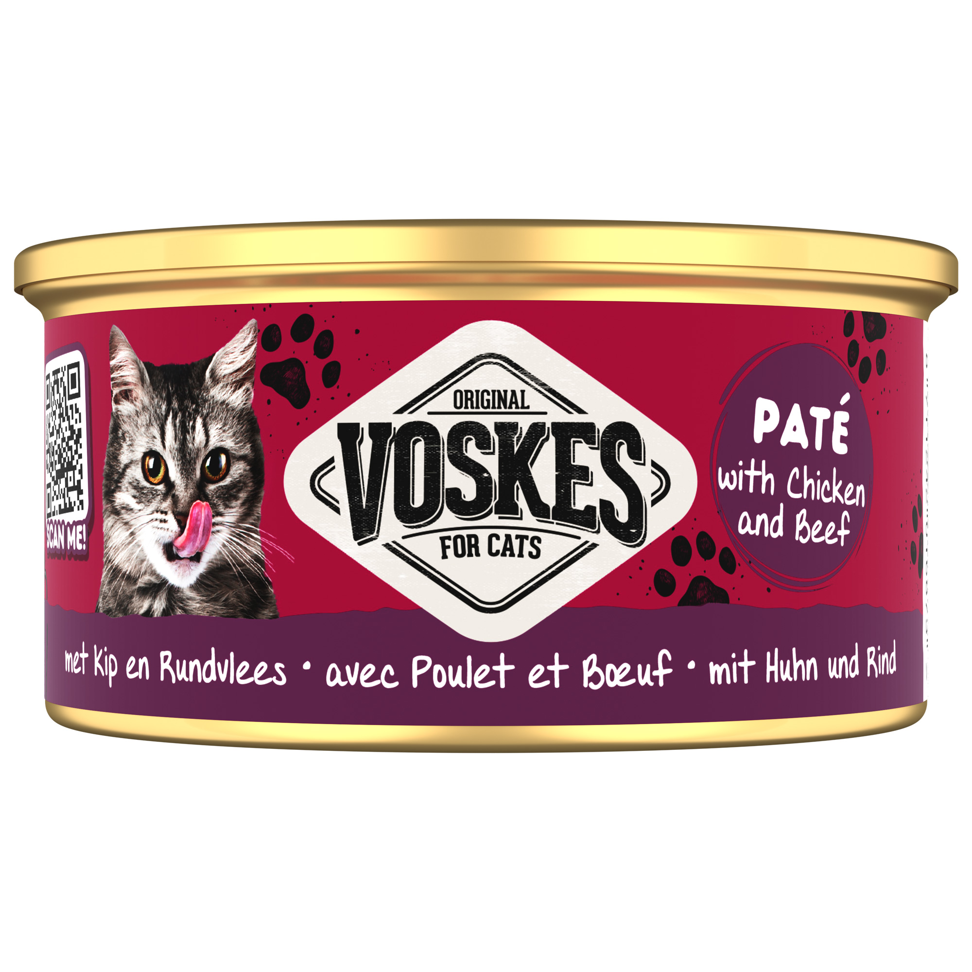 VOSKES PATÉ MET KIP EN RUNDVLEES 85 GRAM