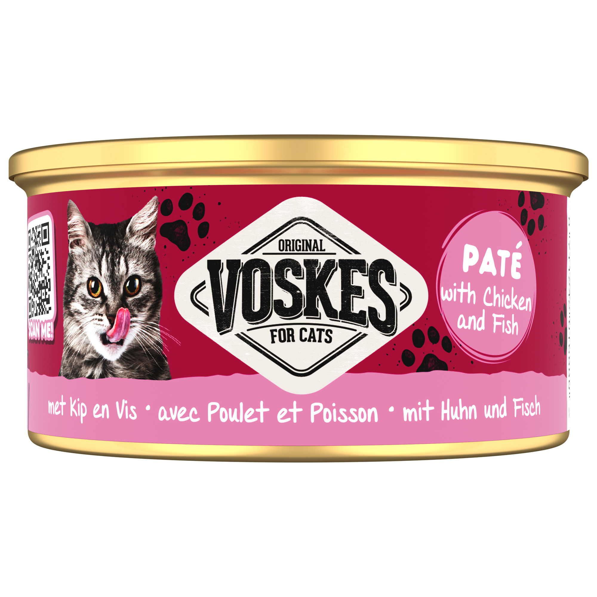 VOSKES PATÉ MET KIP EN VIS 85 GRAM