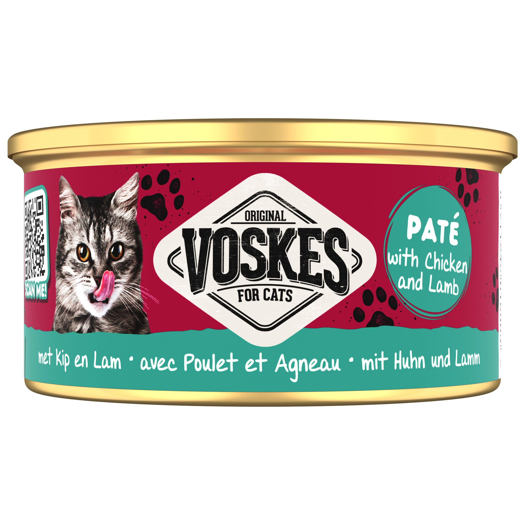 VOSKES PATÉ MET KIP EN LAM 85 GRAM